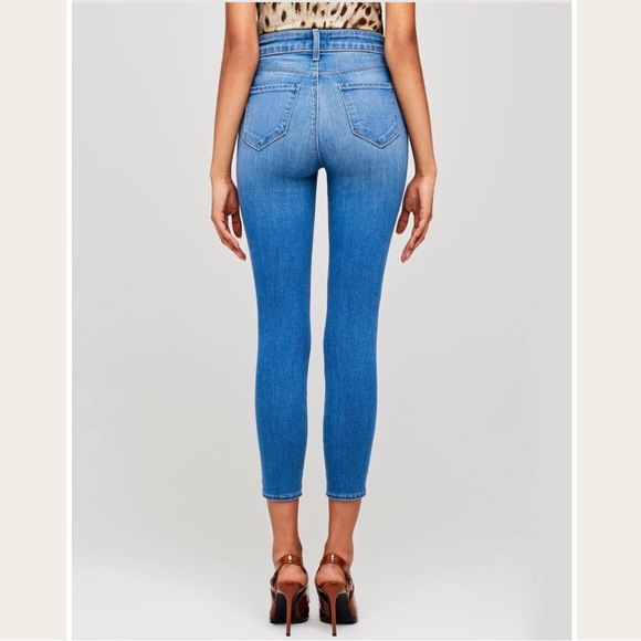 L'Agence Margot Light Wash High Rise Skinny Denim Jeans Camden Wash Size 25 - Picture 2 of 10